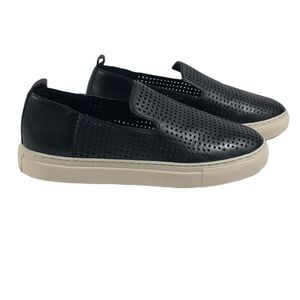 Hush Puppies Black Leather Womens Slip On Shoe size 6